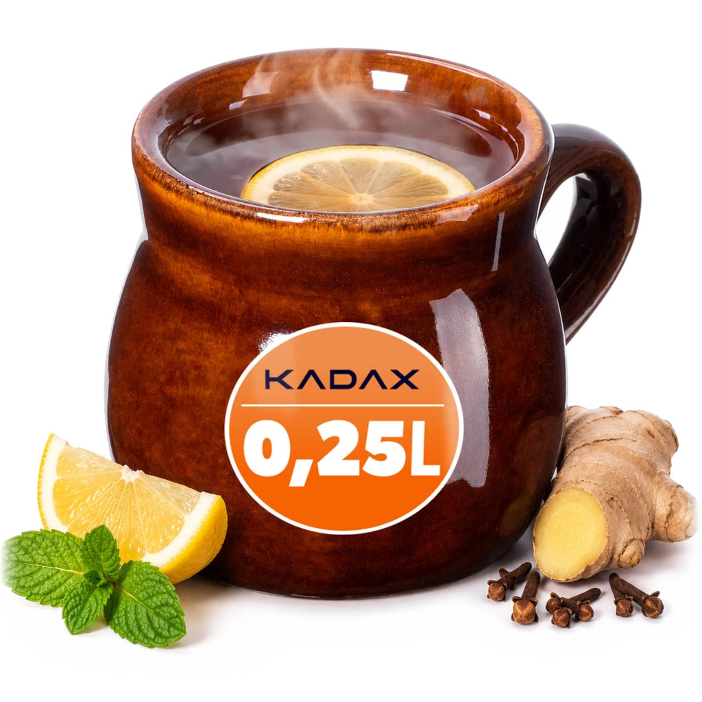 Tazza da vin brulé KADAX da 250 ml in gres con manico, ideale come regalo. Ceramica