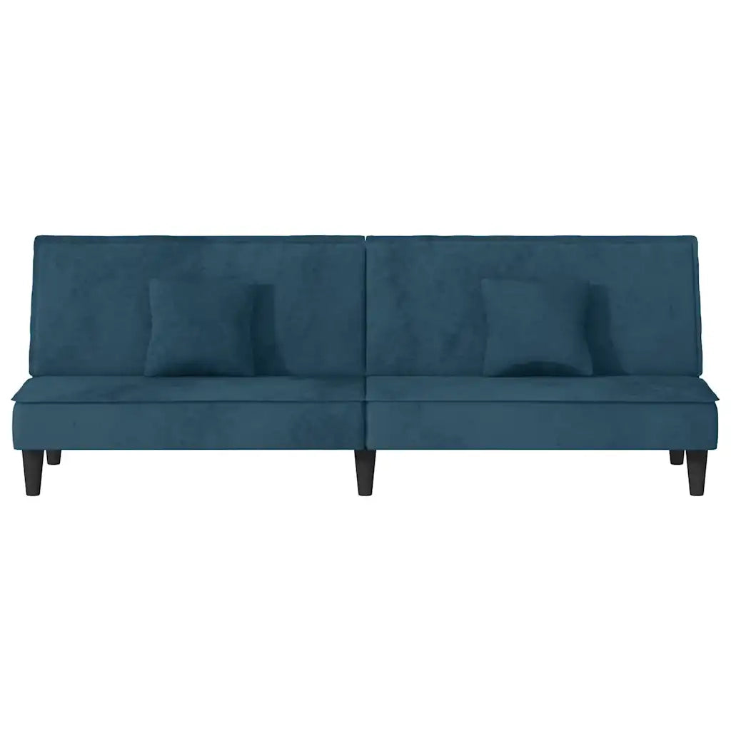 Divano Letto Blu in Velluto