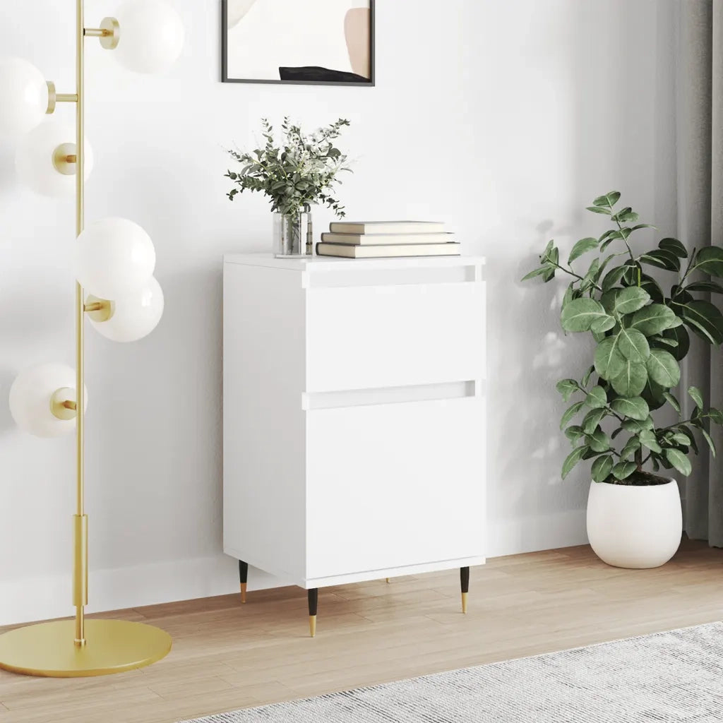 Credenza | Madia | Buffet da pranzo | Armadio da pranzo Bianca 40x35x70 cm in Legno Multistrato