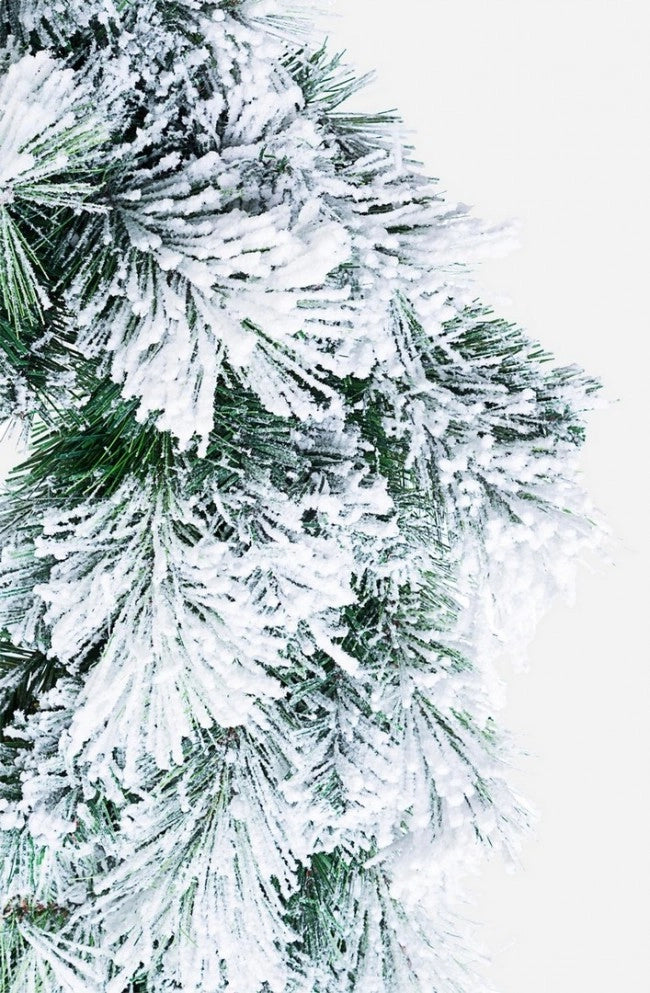 Corona Decorativa Cermis Innevato Diametro 60cm (6 Pezzi)