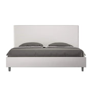 Letto con rete imbottito 180x210 similpelle bianco Focus