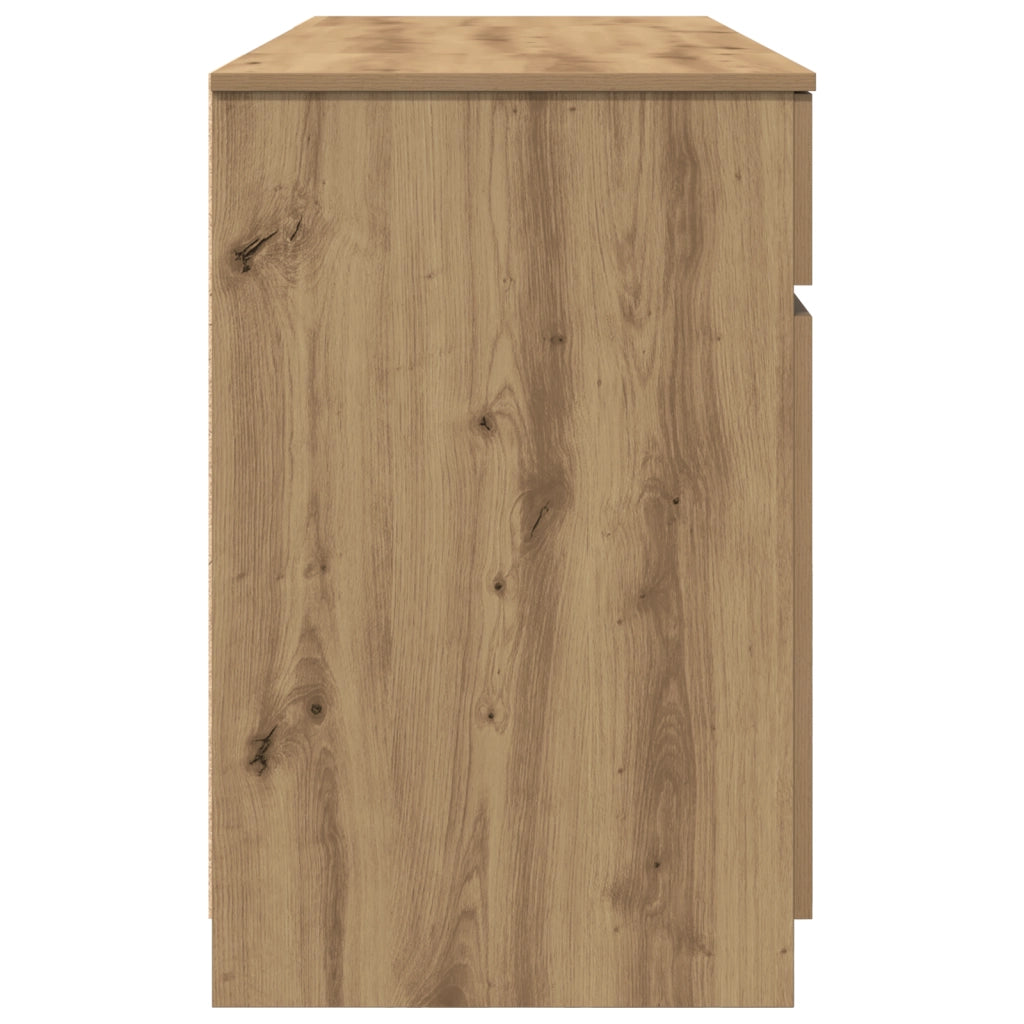 Scrivania  in Rovere Artigianale 140x49x76 cm Legno Ingegnerizzato