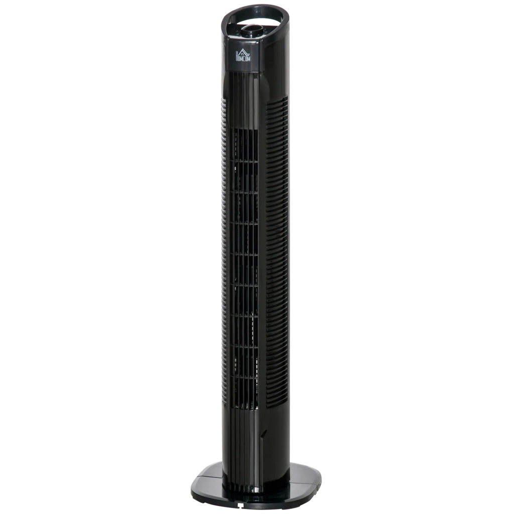 Ventilatore a Torre Moderno 3 Velocita' con Oscillazione ¨C Zephmum ¨C Nero PP 20x78.5 cm