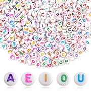 Lettere Acriliche 500 pezzi - Acryl - 4 x 7 mm - Lettere Colorate - Lettere di Spaziatura - Materiale Duraturo - Lettere per Collane