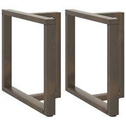 Set di 2 gambe per tavolo da pranzo a forma di T 80 x 35 x 72 cm supporto moderno e robusto in acciaio nero 02_0057329