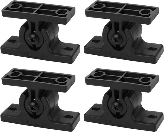 Sostegno Porta - Forma T - Nero - 4 pezzi - Plastica - Adatto per Rimorchi - Camper - Bagaglio - Sostegno Porta