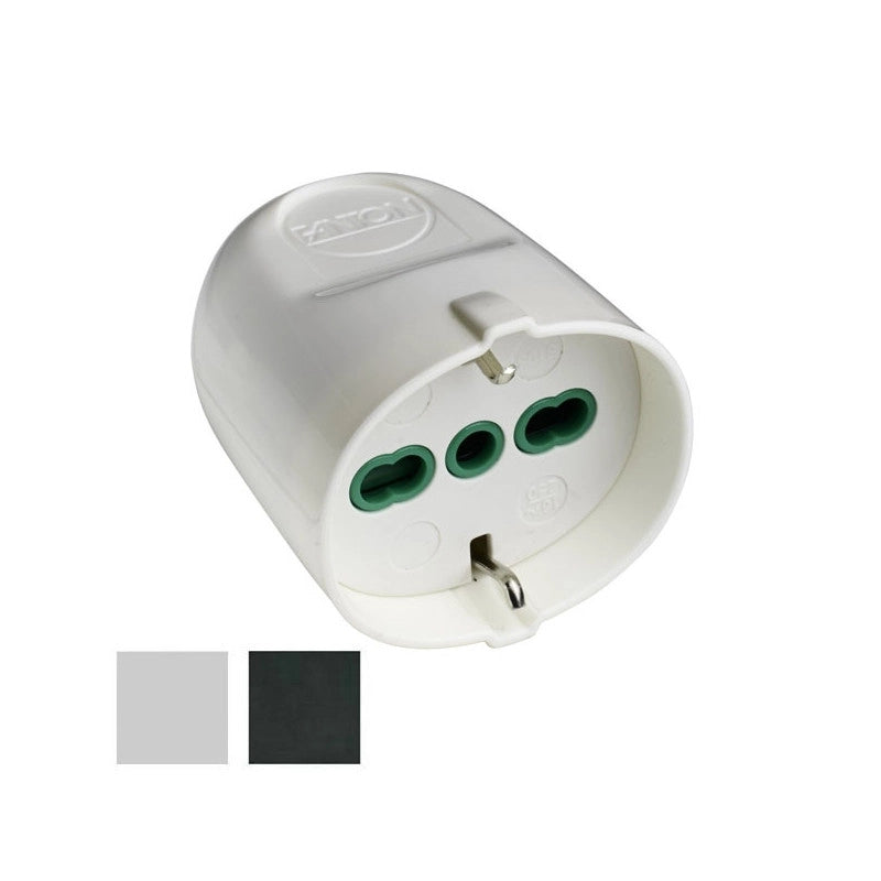 Presa Schuko 10/16A+T Nera 81051 Fme