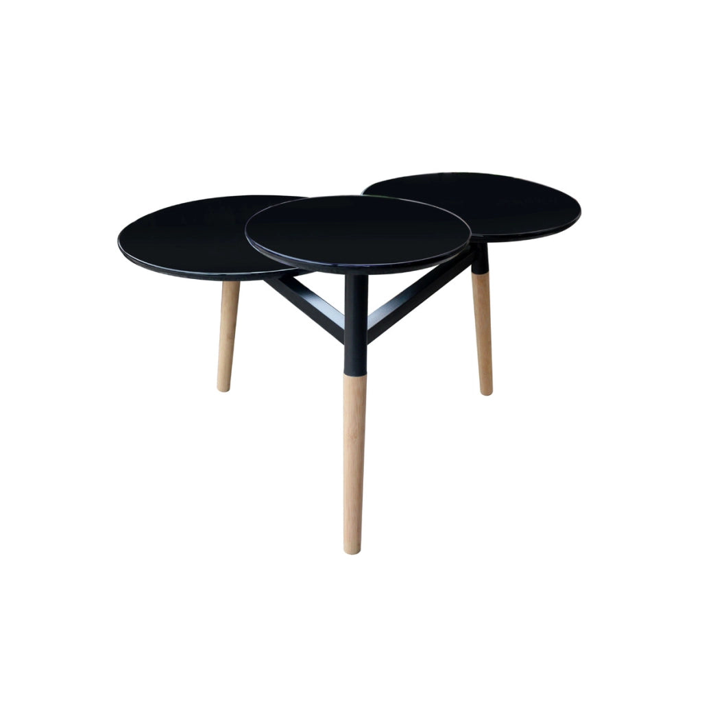 Tavolino di design Butler 300 con piani sfalsati