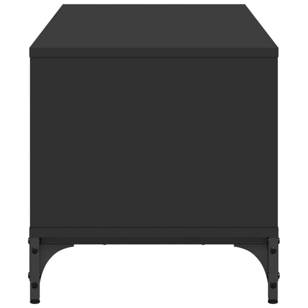 Mobile TV multimediale mensola per TV credenza per TV sala da pranzo soggiorno camera da letto legno ingegnerizzato e acciaio verniciato a polvere nero 02_0026960