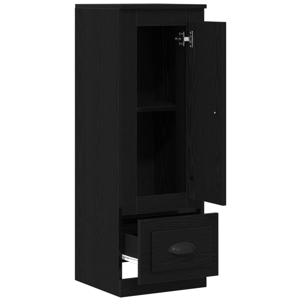 Highboard Nero Quercia 36x35,5x103,5 cm Legno ingegnerizzato