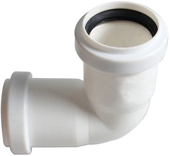 Angolo di scarico 90 gradi - 40mm/1.57" PVC/PP - Impermeabile - Resistente ai prodotti chimici - Leggero - Afdichtamento O-ring in gomma - Angolo di scarico