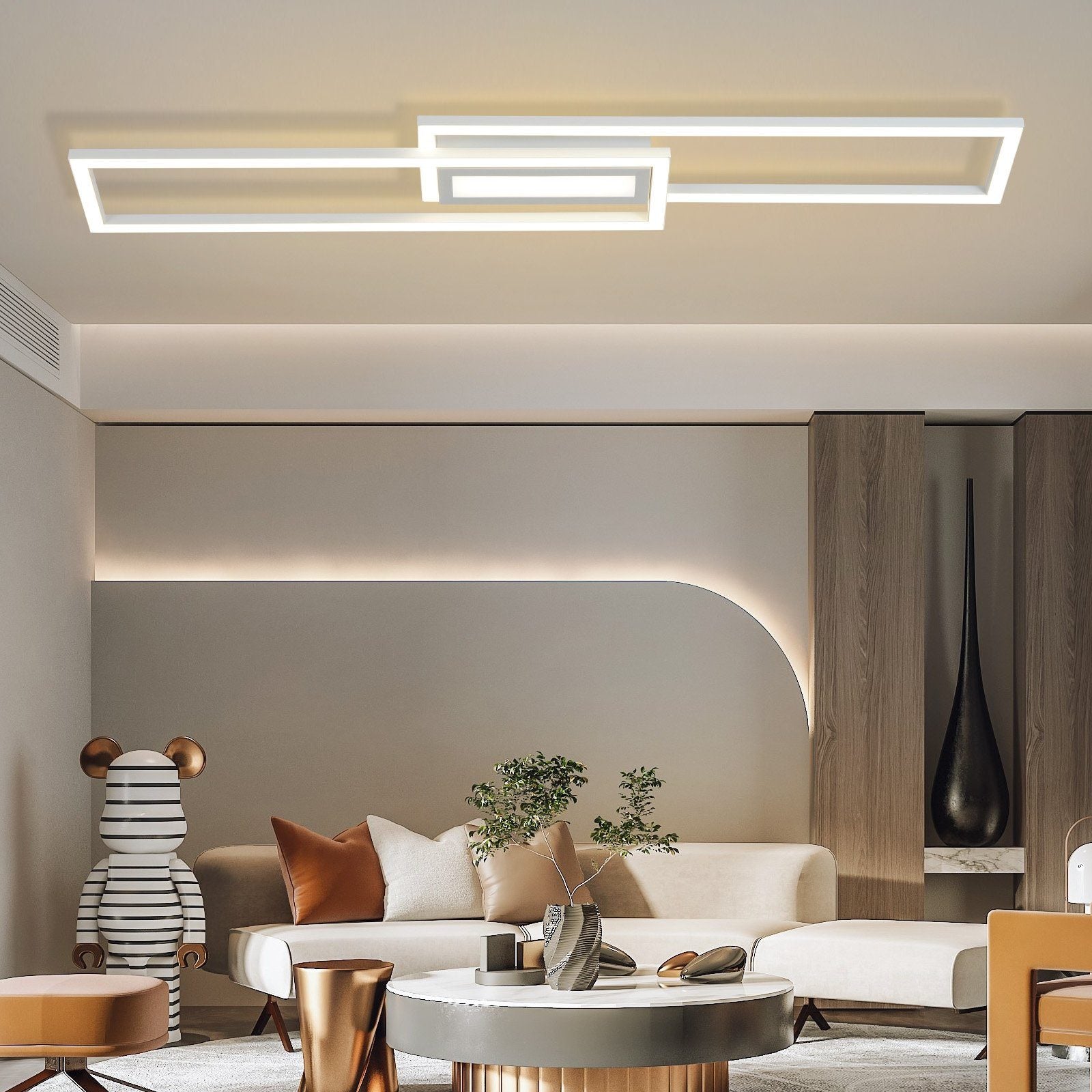 ZMH Lampada da soffitto plafoniera LED moderna 50W dimmerabile telecomando