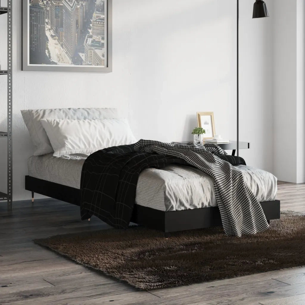 Giroletto Nero 75x190 cm in Legno Multistrato 832206