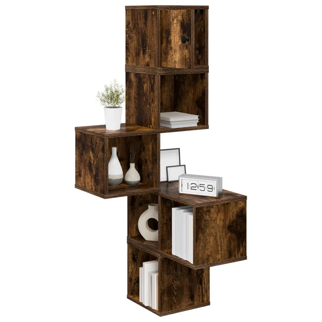 Mensola Angolare da Parete Rovere Fumo 48 x 48 x 120 cm 8012232