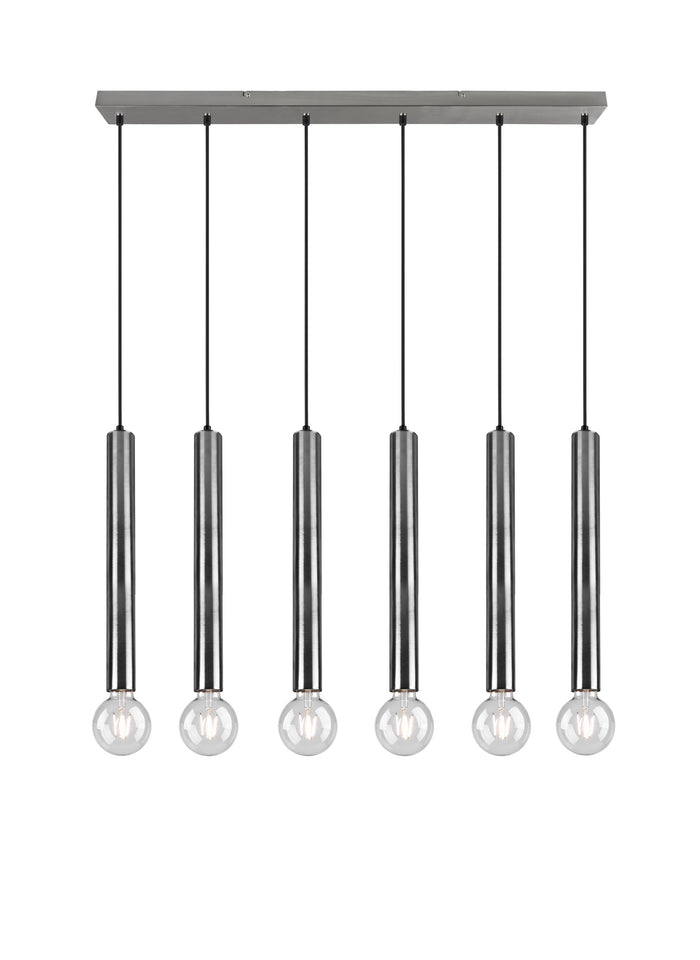 Lampada a Sospensione da Interno  E27 in Metallo Nickel Opaco