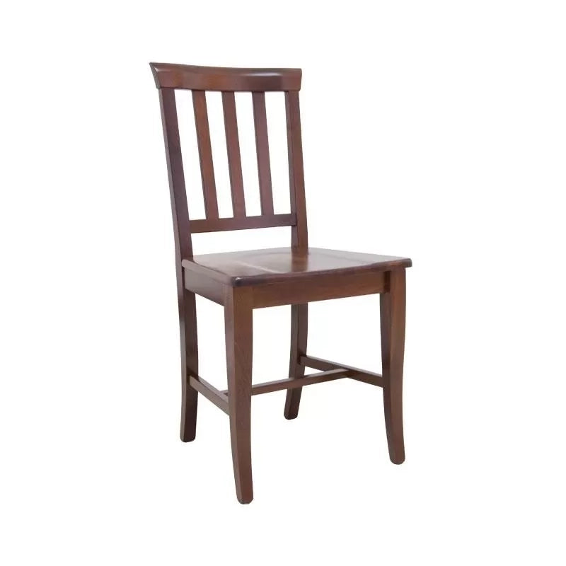 Set 2 sedie legno classiche noce seduta legno 43x44x93 - Mobili 2G