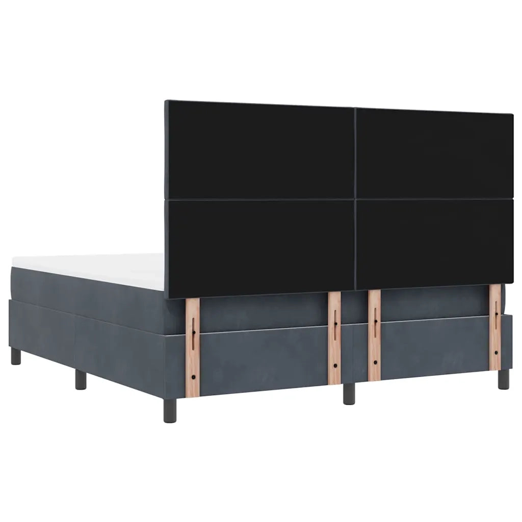 Letto a molle con materasso Grigio scuro 180 x 200 cm Velluto 3344595