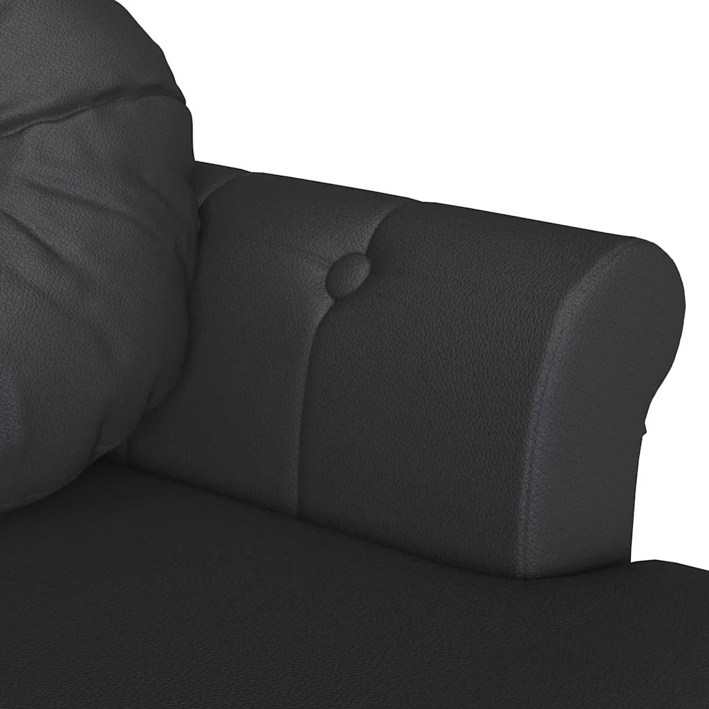Panca Chesterfield Nero 120,5 x 65 x 75 cm Pelle Sintetica 42019284