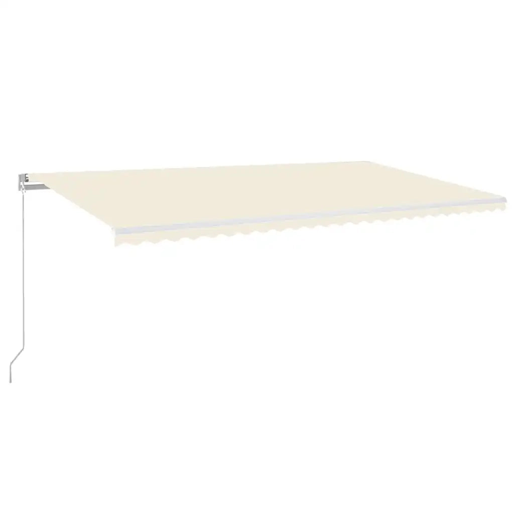 Tenda da Sole Retrattile Manuale con LED 600x300 cm Crema 3068962