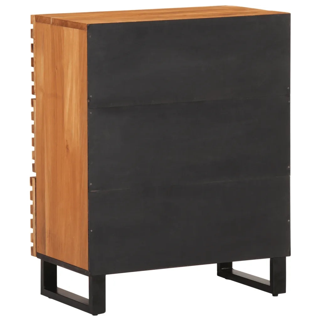 Credenza 60x34x75 cm in Legno Massello di Acacia