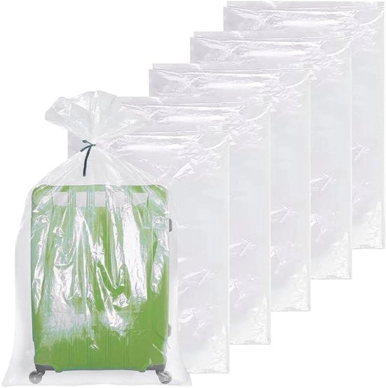 Sacchi di stoccaggio in plastica trasparente da 5 pezzi 90 x 120 cm - Per bagagli, mobili, oggetti di uso quotidiano, coperte, sedie, biciclette da bambino, giocattoli, contenitori di stoccaggio.