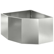 Fioriere | Cassetta per fiori | Vaso d'angolo Argento 60 x 60 x 35 cm Acciaio zincato