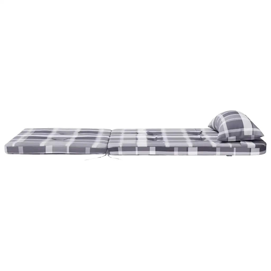 Cuscini Sedia Adirondack 2 pz a Quadri Grigio in Tessuto Oxford 361844