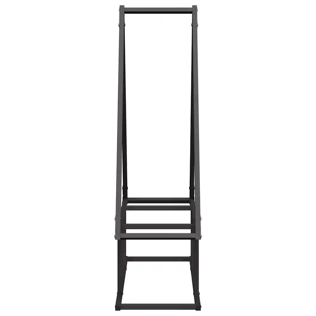 Rastrelliera per Legna da Ardere Nera 80x25x90 cm CFW3404097