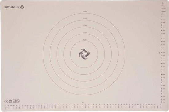 Mat di cottura antiscivolo in silicone (60 x 40 cm) con segni di riferimento
