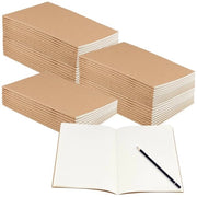 Libretto A5 50 pezzi - 72 pagine bianche - Libretto in cartone - Copertina marrone - Scrivere creativo - Schizzi - Libretti per appunti
