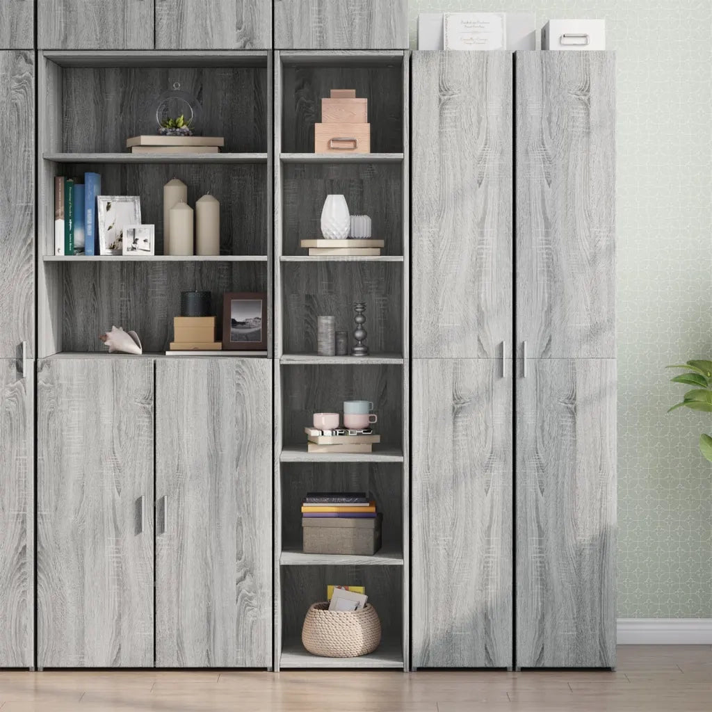 Credenza-Buffet-Armadio da cucina Grigio Sonoma 40x41x185cm in Legno Multistrato