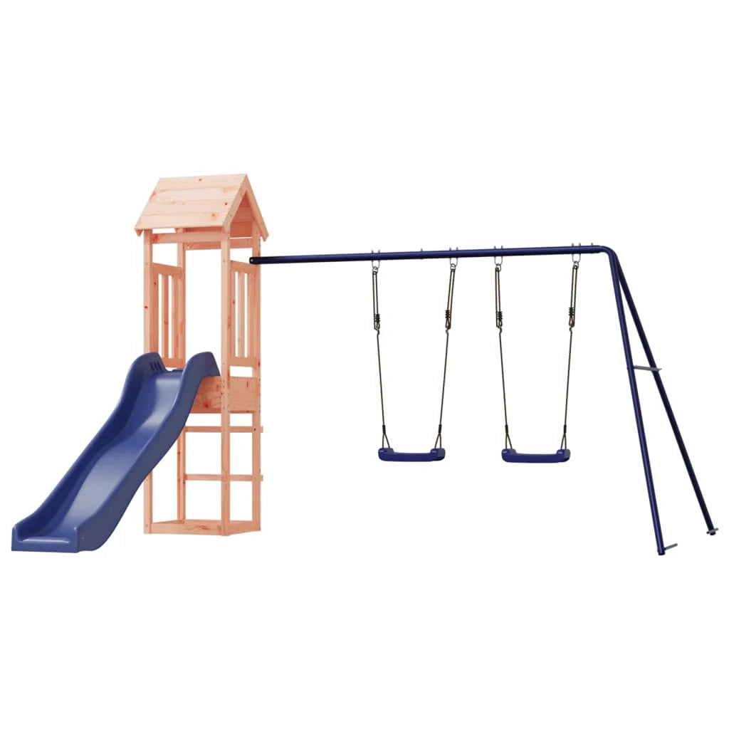 Altalena per parco giochi da esterno scivolo altalena robusta giochi da giardino 308 x 321 x 207 cm legno massello di abete Douglas 02_0004885