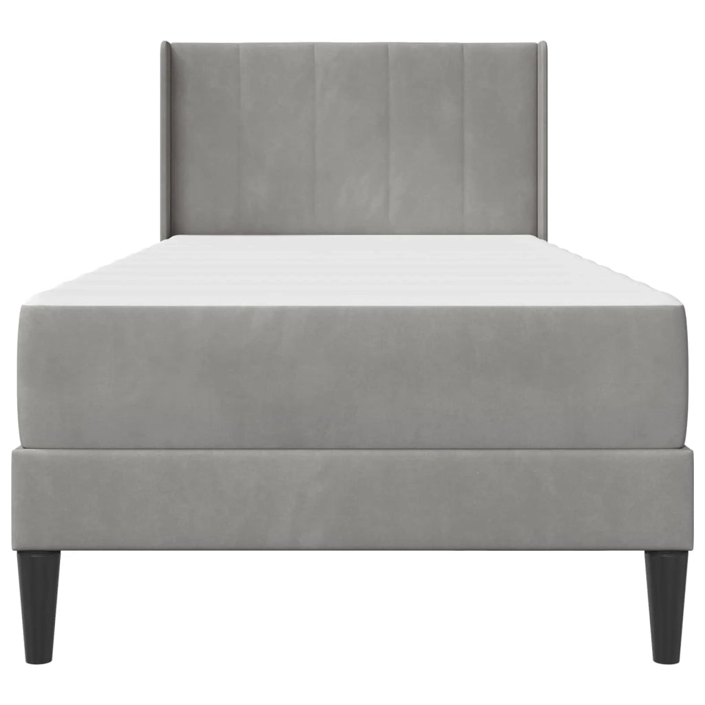 Struttura letto con materasso-Giroletto Grigio Chiaro 100 x 200 cm 399303