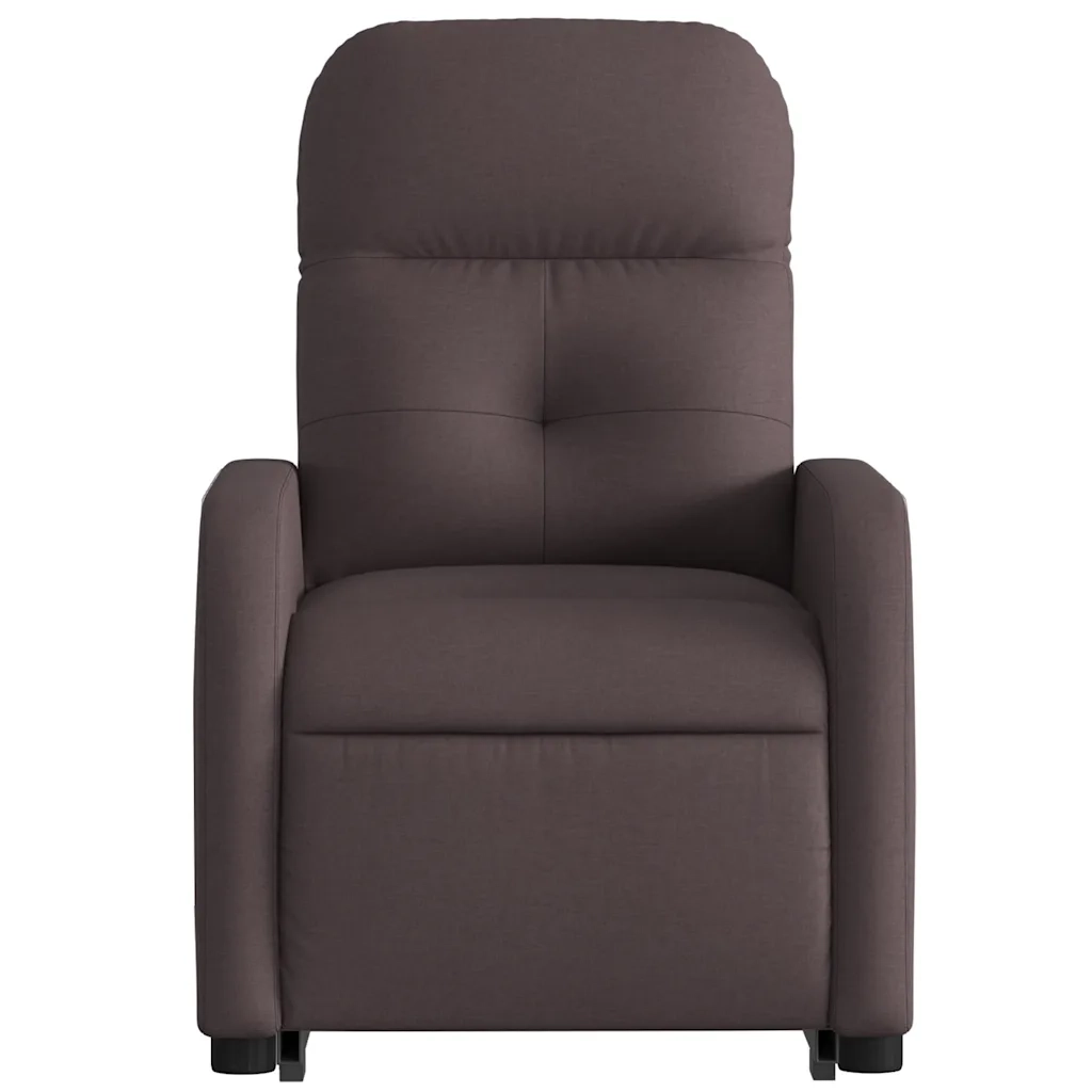 Poltrona Alzapersona Reclinabile Marrone Scuro in Tessuto 3206800