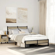 Giroletto senza Materasso in Metallo-Struttura Letto Rovere Sonoma 120x190 cm 993128