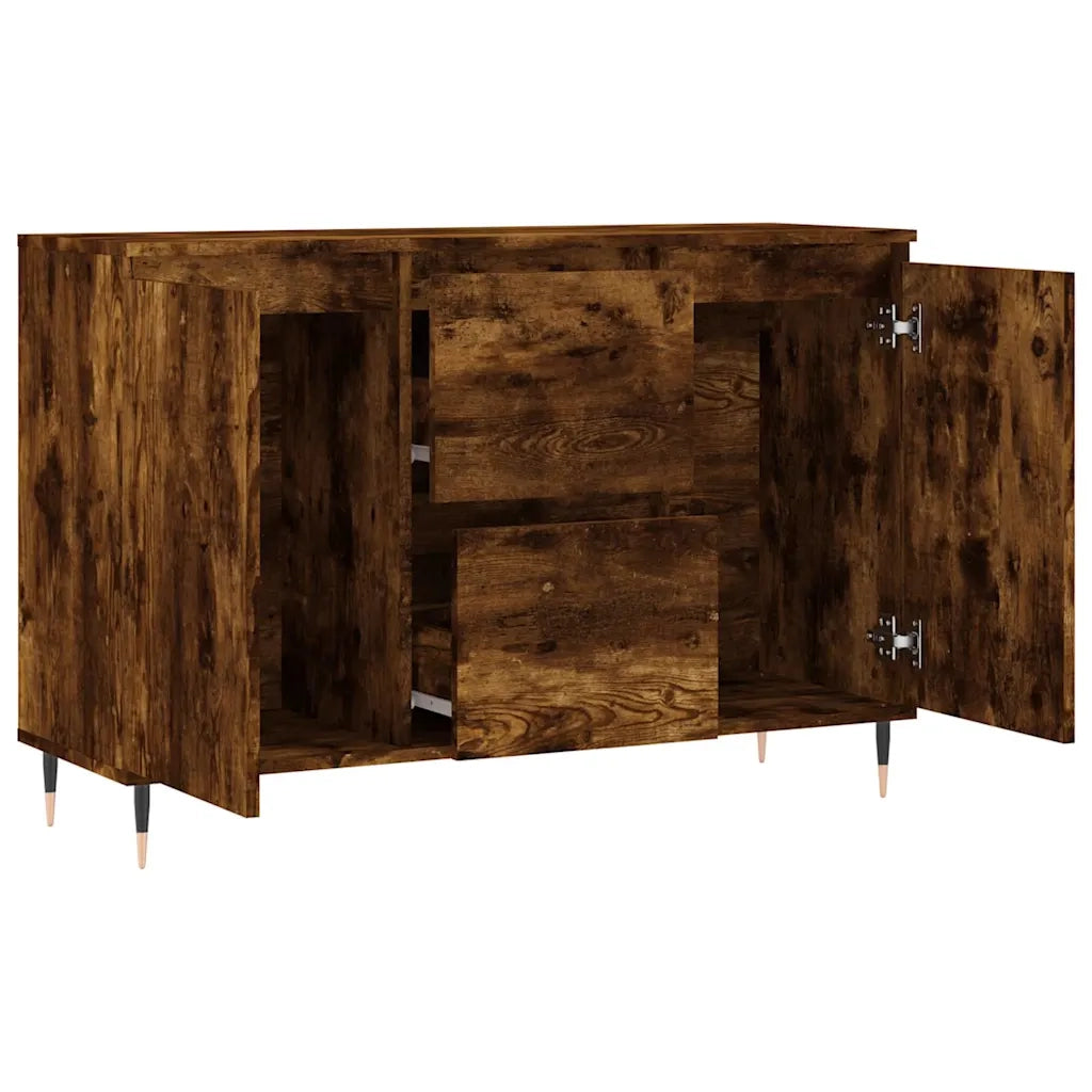 Credenza Rovere Fumo 104x35x70 cm in Legno Multistrato