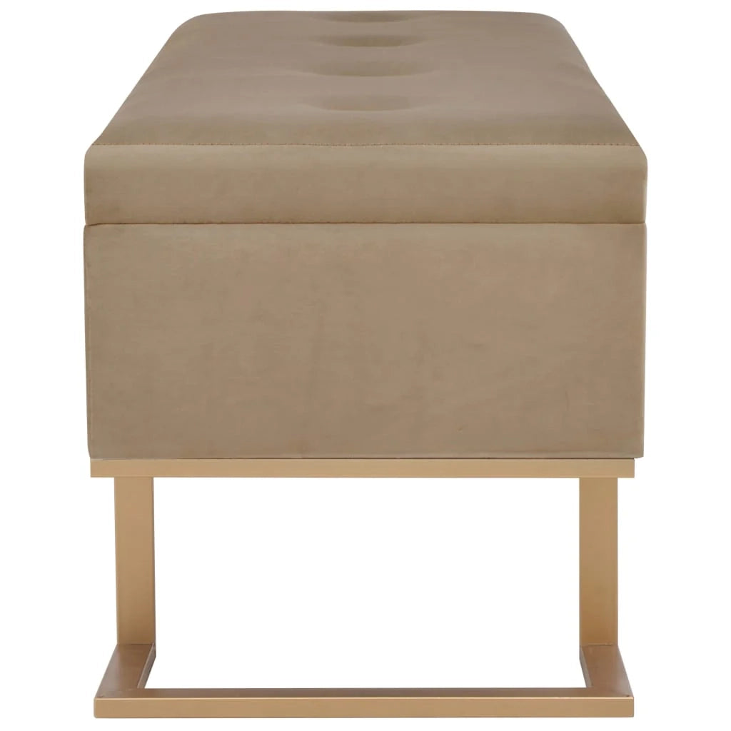 Panca con vano contenitore 105 cm velluto beige 02_0010814