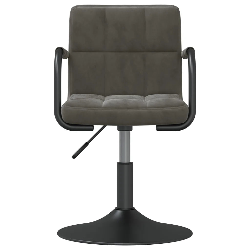 Sedie da Pranzo Girevoli 6 pz Grigio Scuro in Velluto cod mxl 68535
