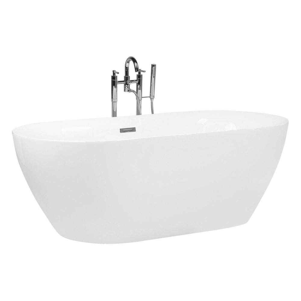 Vasca da Bagno Bianco Freestanding 150 cm in Acrilico Sanitario Moderna
