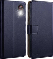 Copriphone Premium - Copriphone Luxe MagFlip per Samsung Galaxy Xcover 5 - Materiale di alta qualità in pelle - Blu - Copriphone - Ondelettrico per telefono cellulare