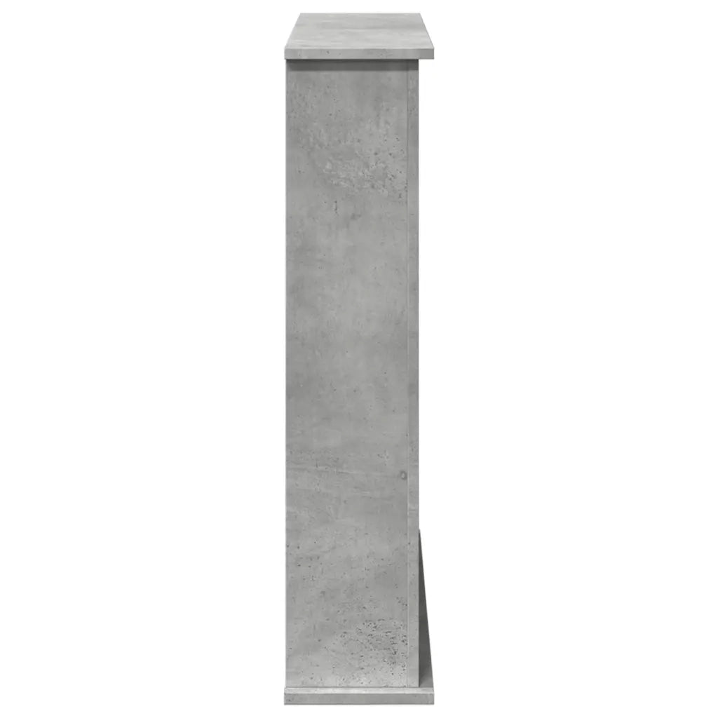 Cornice per Camino-Rivestimento per Camino Grigio Cemento 75x20x87,5 cm in Truciolato