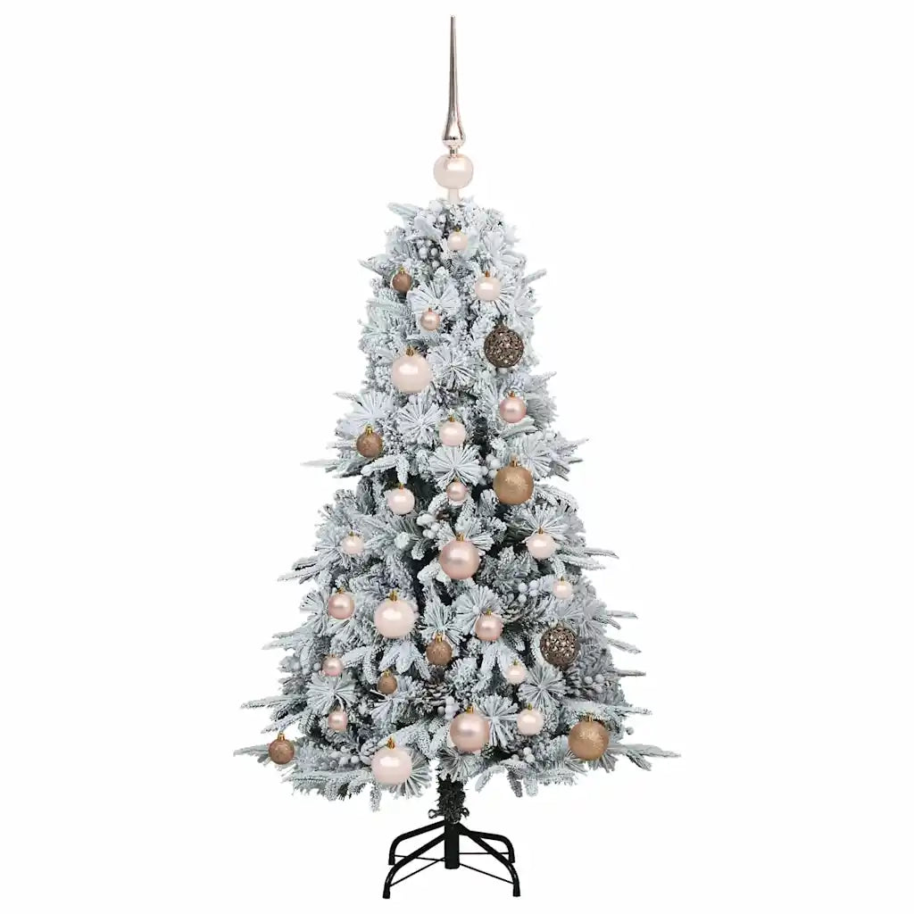 Albero di Natale Artificiale con Rami Pieghevoli Bianco 120 cm