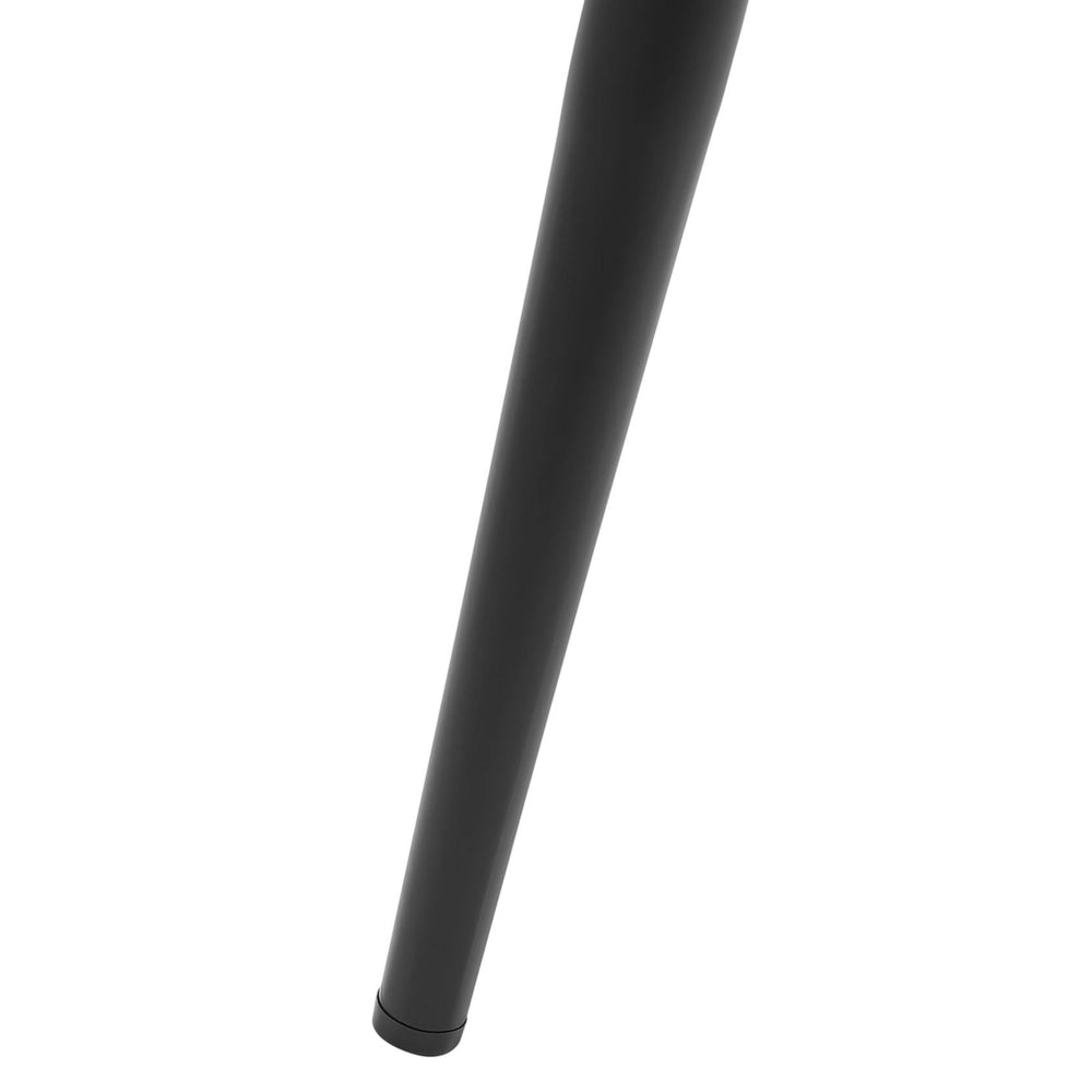 Set di 2 sedie da pranzo in plastica nera design minimalista braccioli soggiorno cucina mobili