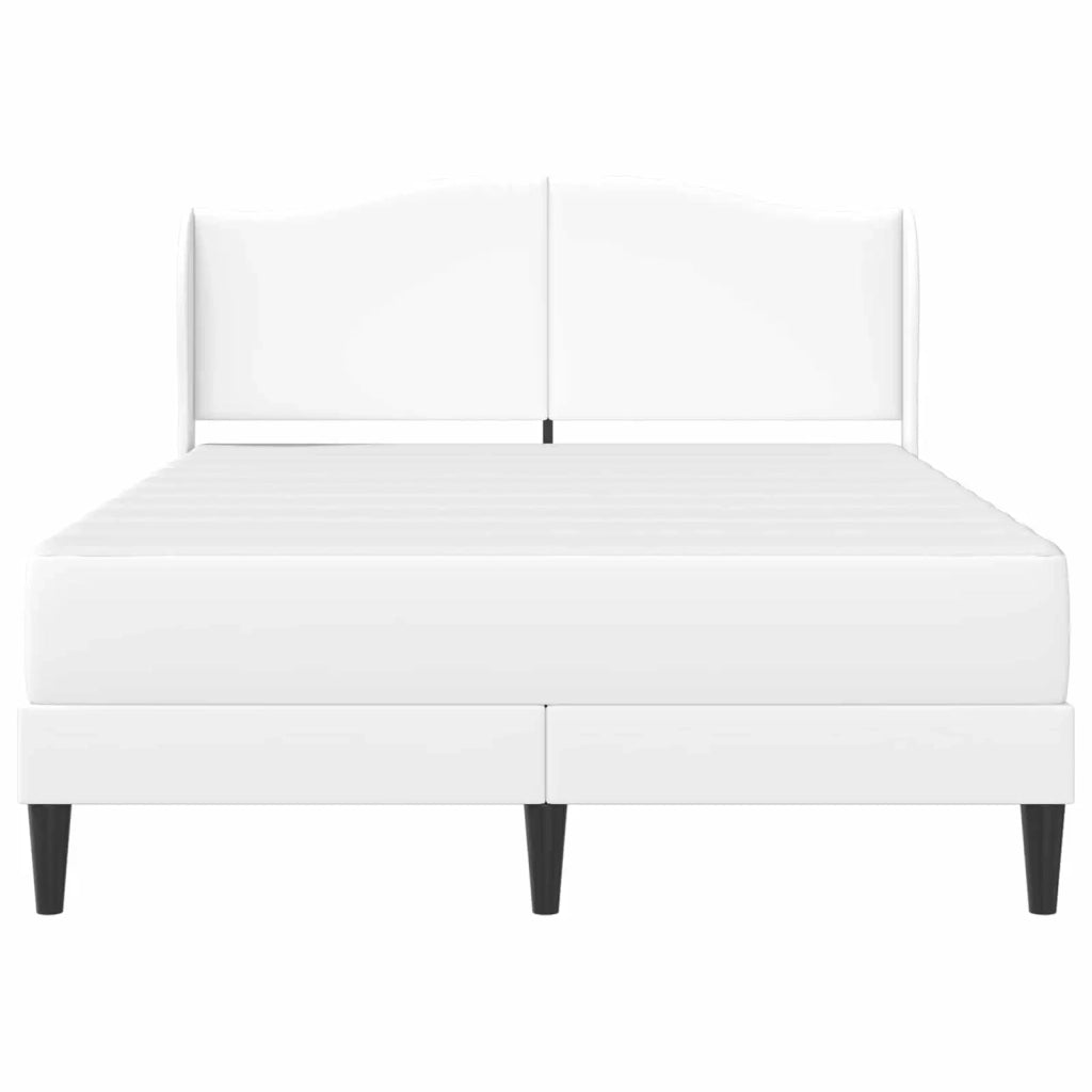 Struttura del letto con testiera Bianco 140 x 200 cm Similpelle 3415156