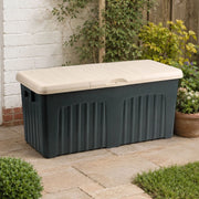 Baule portaoggetti Asco, Made in Italy, 125 x 57 x 56 cm, Grigio