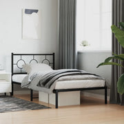 Giroletto con Testiera Metallo Nero 100x200 cmcod mxl 112279