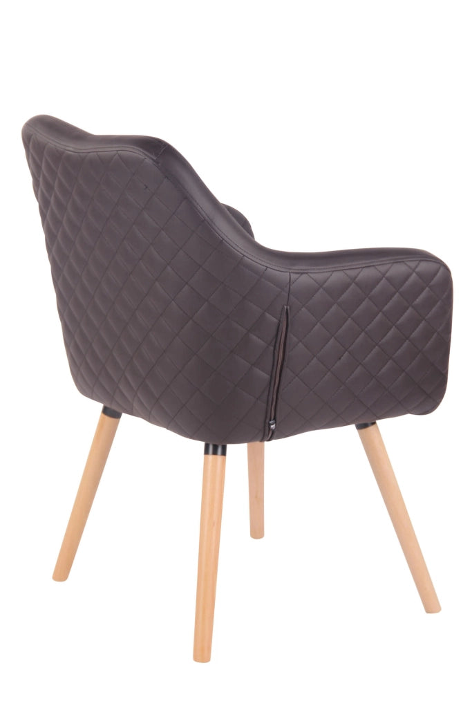 Poltroncina Design Gent In Similpelle natura,marrone scuro