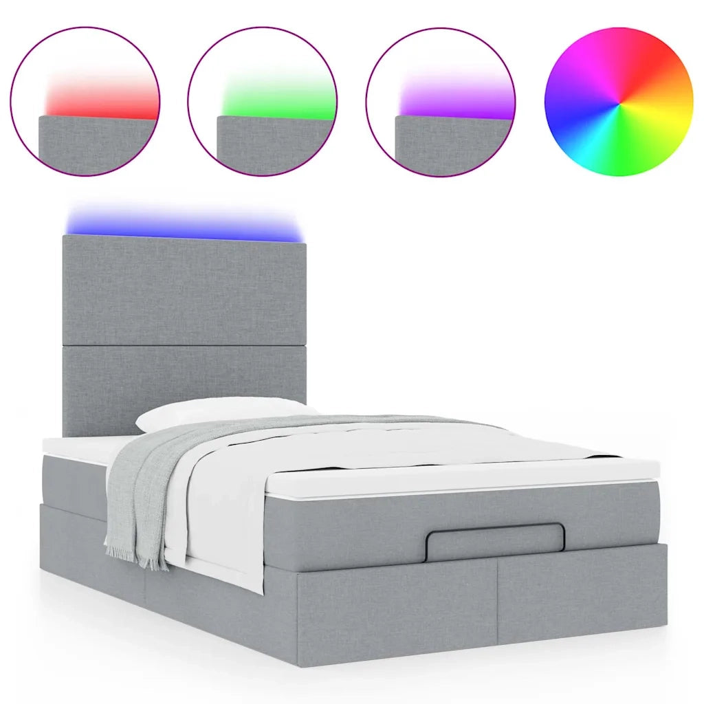 Struttura Letto Pouf con Materasso 120x200 cm in Tessuto 3313913