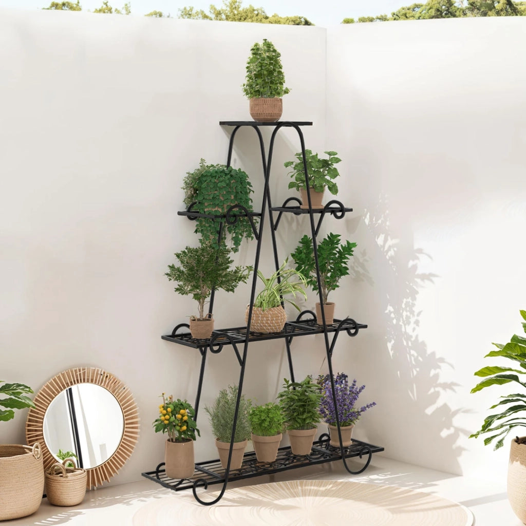 IDMarket - Estante para macetas - soporte metálico para plantas