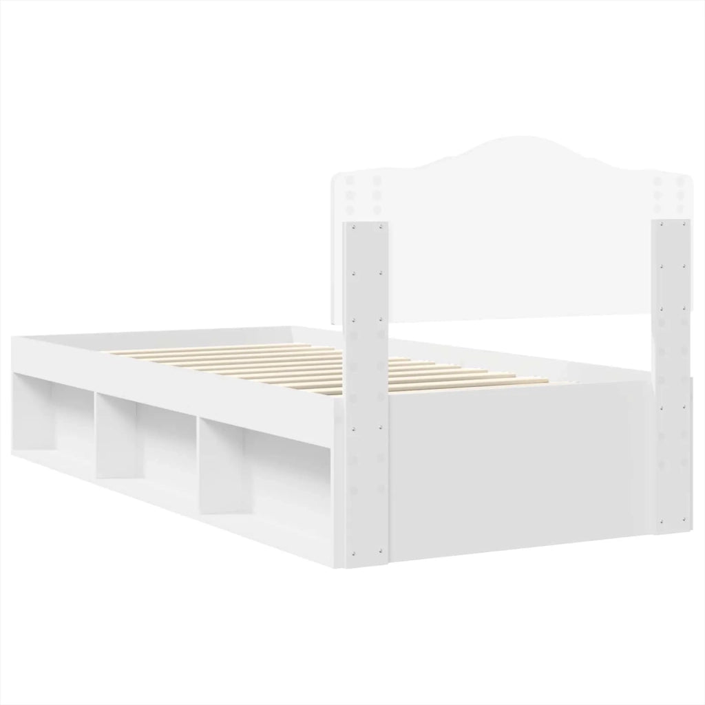 Struttura del letto Bianco 90 x 190 cm Pino massello 3412952